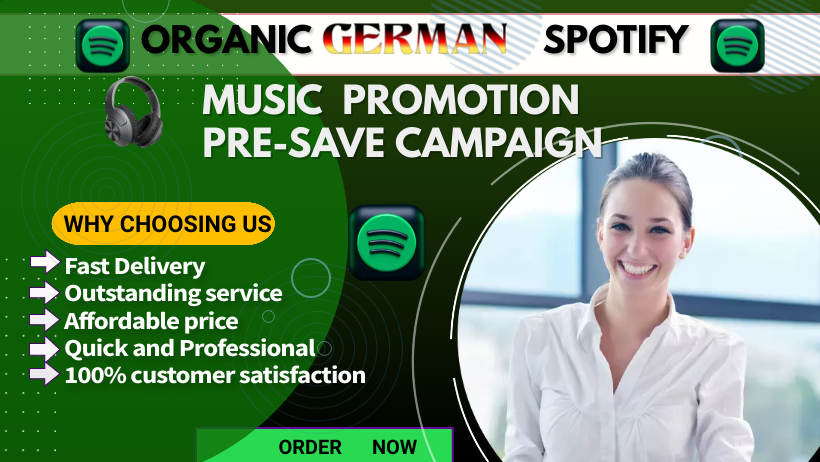 I will do organic pre save campaign, spotify music promotion to over 900k listeners