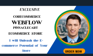 I will build, design webflow website, corecommerce, pinnaclecart store, figma