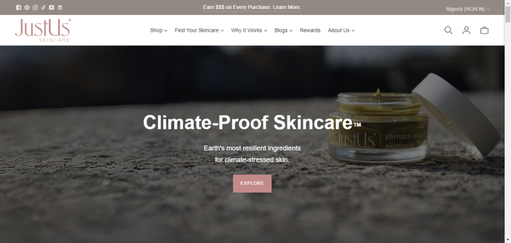 design skincare shopify store beauty website cosmetic store skincare website