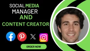 I will be your social media marketer, social medial manager and content creator