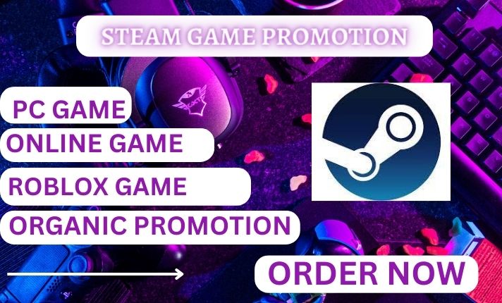 I will do steam game promotion, online game and video game promotion to active audience
