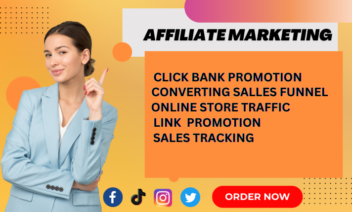I will do clickbank affiliate marketing, amazon link promotion affiliate sales funnel