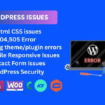 I will fix 404 errors,wordpress issues, woo commerce issues,HTML,CSS, and customization
