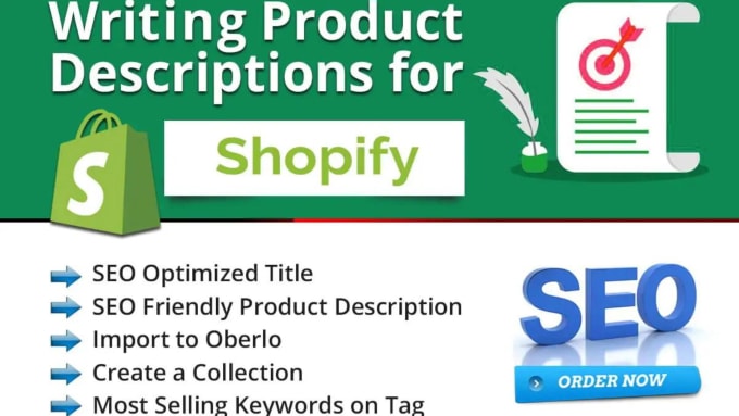 I will write attractive shopify SEO product descriptions, title, tags and listing