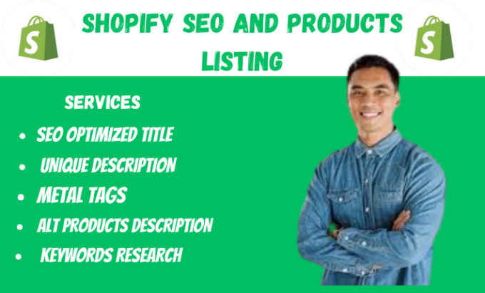 I will write attractive shopify SEO product descriptions,title,tags nd products listing