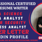 I will write data science resume, data analyst, cyber security and resume writing
