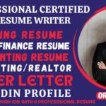I will craft a sales, marketing, banking, financial, realtor and accounting resume