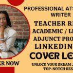 I will write teacher resume, adjunct professor, online instructor, and academic resume