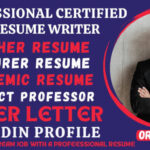 I will write teacher resume, adjunct professor resume, lecturer resume, academic resume