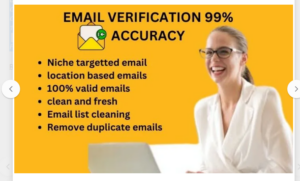 I will bulk email verifier up to 1million emails to 98 percent accuracy