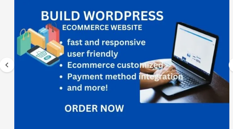 I will design a wordpress ecommerce website