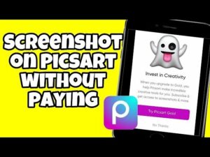 How to screenshot on Picsart for free | screenshot Picsart gold without paying - YouTube