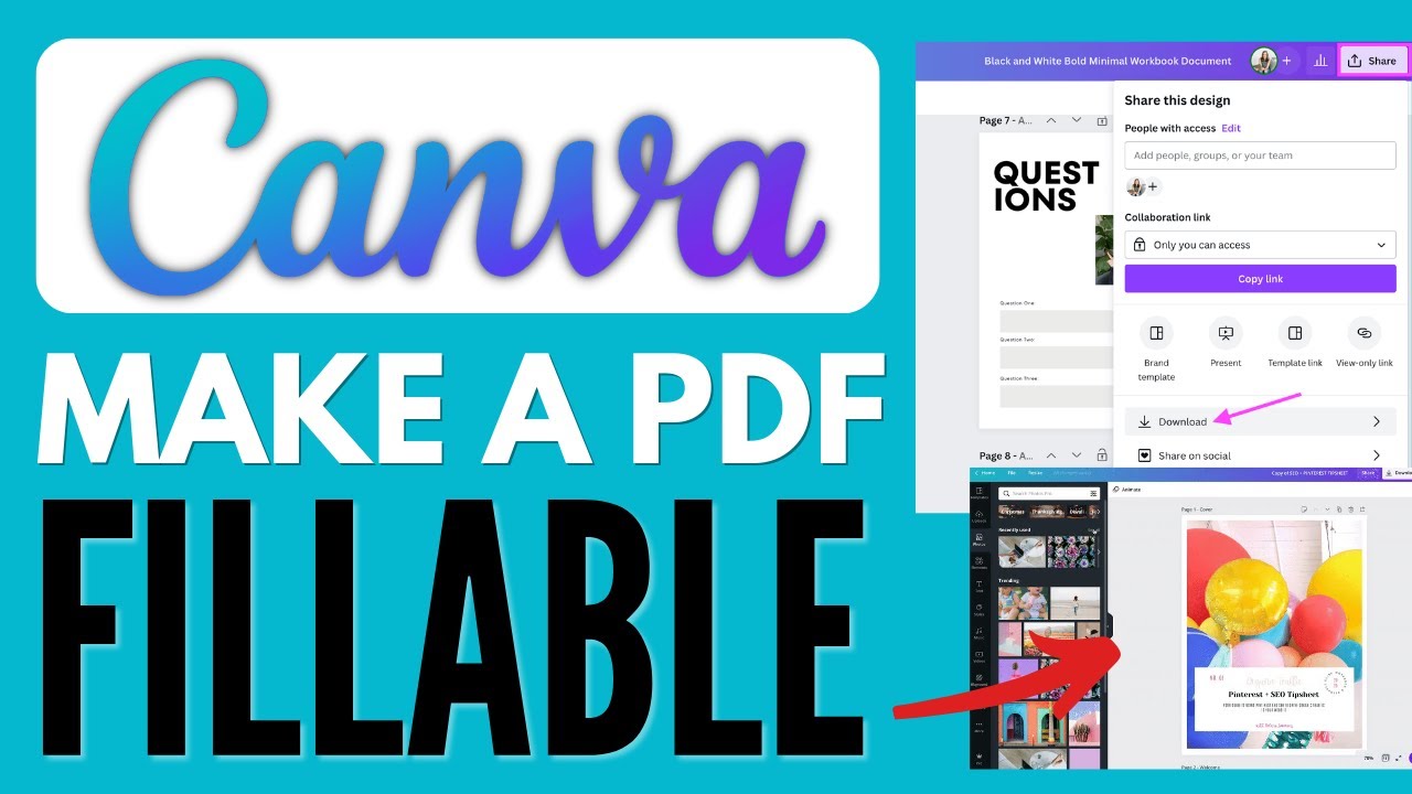 PDF Wizardry: Creating a Fillable PDF in Canva Made Easy