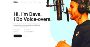 Freelance Voiceover Artist  Modern resume website template