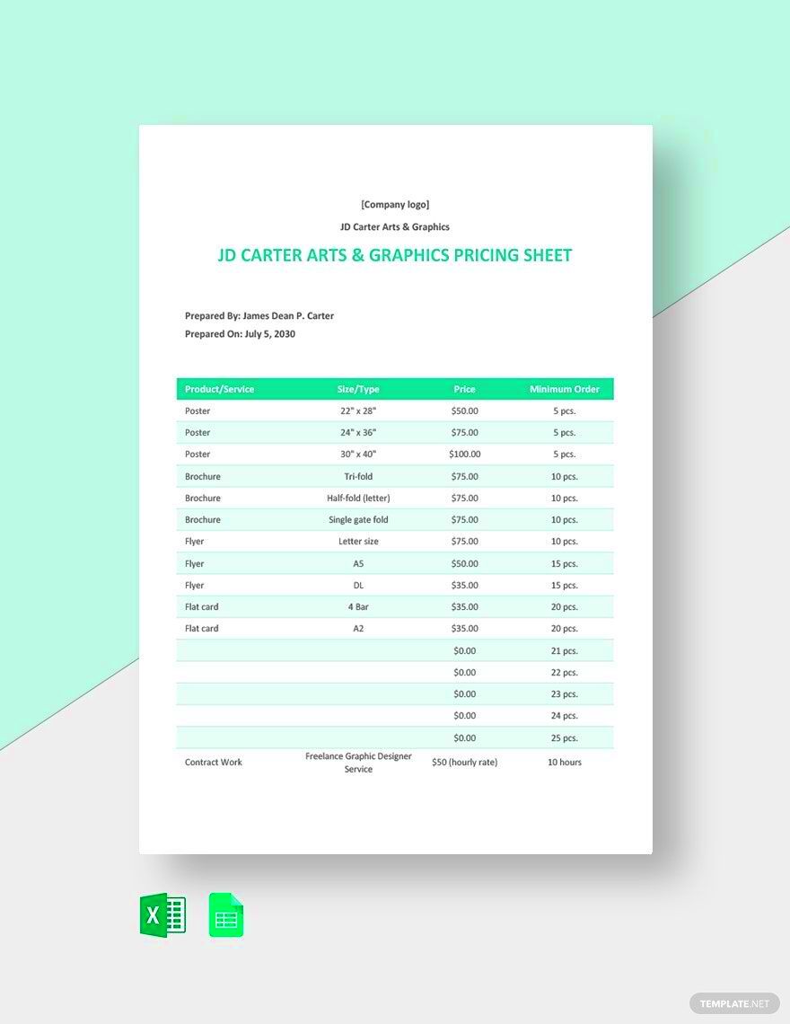 Pricing for Freelance Excel Work