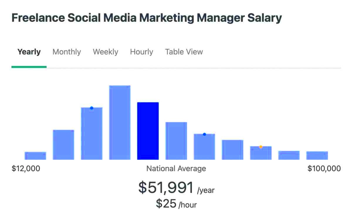 Charges and Earnings of Freelance Social Media Managers