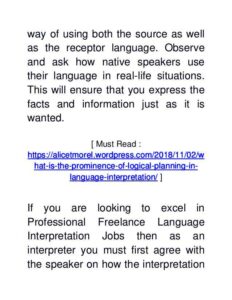 Freelance language interpretation converted