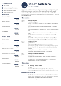 How to Write a Freelancing Resume Examples  Guide