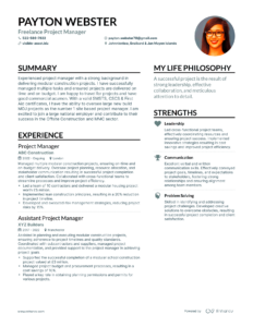 3 Successful Freelance Project Manager Resume Examples And Writing Tips