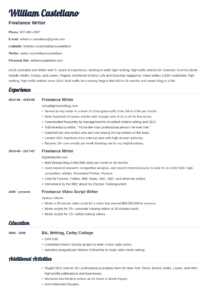 How to Write a Freelancing Resume Examples  Guide