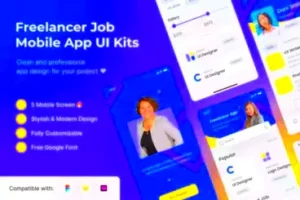 Freelancer Job Mobile App UI Kits Figma Template  Design Shack