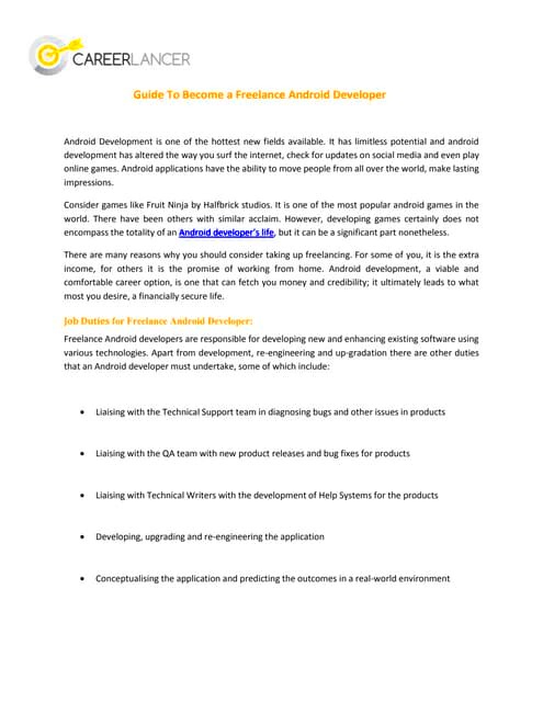 How to Become a Freelance Android Developer